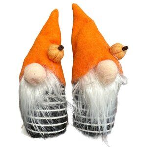 Delton Gnome Pumpkin Orange Hat NWT Fall Halloween Decoration Felt Lightweight